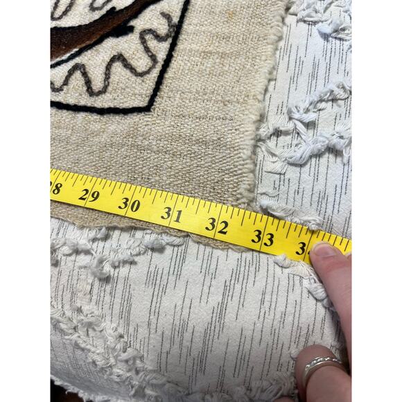 Vintage Folk Art Embroidery Tapestry 40.5”x32.5” Wall Hanging - Picture 6 of 6